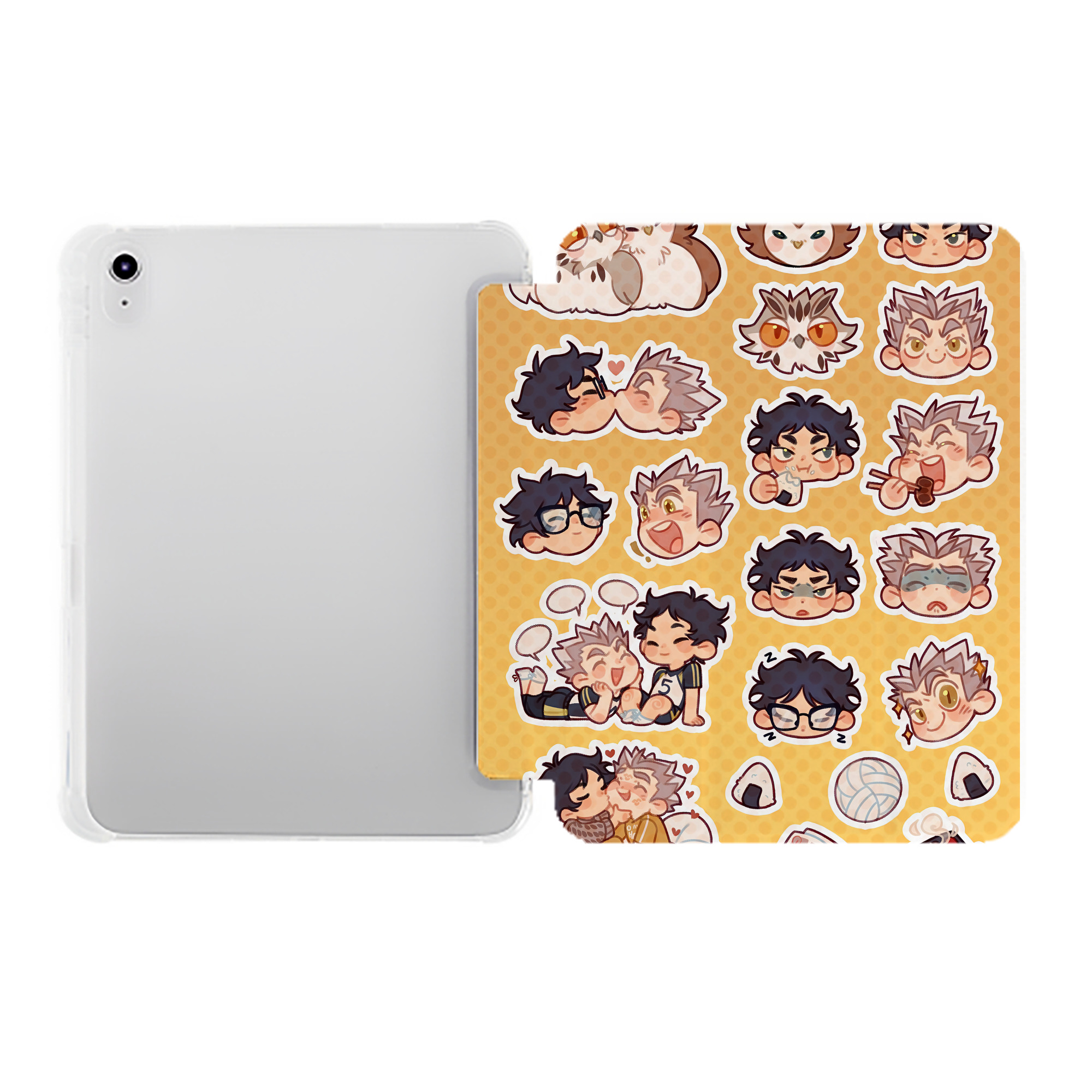 （画像用） ハイキュー!! Haikyu!! IPad ケース ペン収納付き 三つ折りスタンド PUレザー×シリコン 対応機種9.5/10.5/10.9インチ